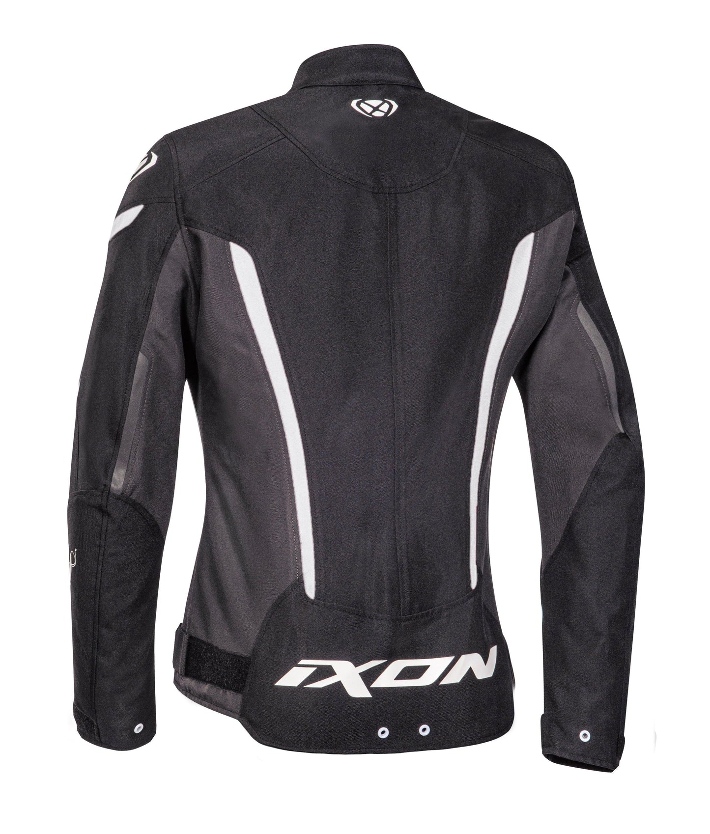 IXON STRIKER LADY JACKET - BLACK/WHITE CASSONS PTY LTD sold by Cully's Yamaha