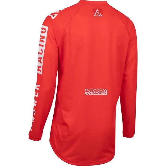 ANSWER SYNCRON MERGE YOUTH JERSEY 2022 - RED/WHITE SERCO PTY LTD sold by Cully's Yamaha