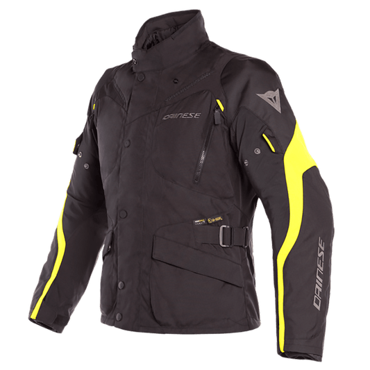 DAINESE TEMPEST 2 D-DRY® JACKET - BLACK/FLUO YELLOW MCLEOD ACCESSORIES (P) sold by Cully's Yamaha