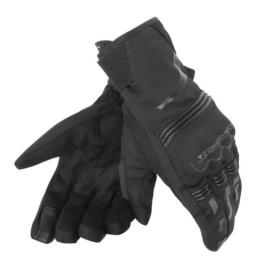 DAINESE TEMPEST UNISEX D-DRY® SHORT GLOVES - BLACK MCLEOD ACCESSORIES (P) sold by Cully's Yamaha