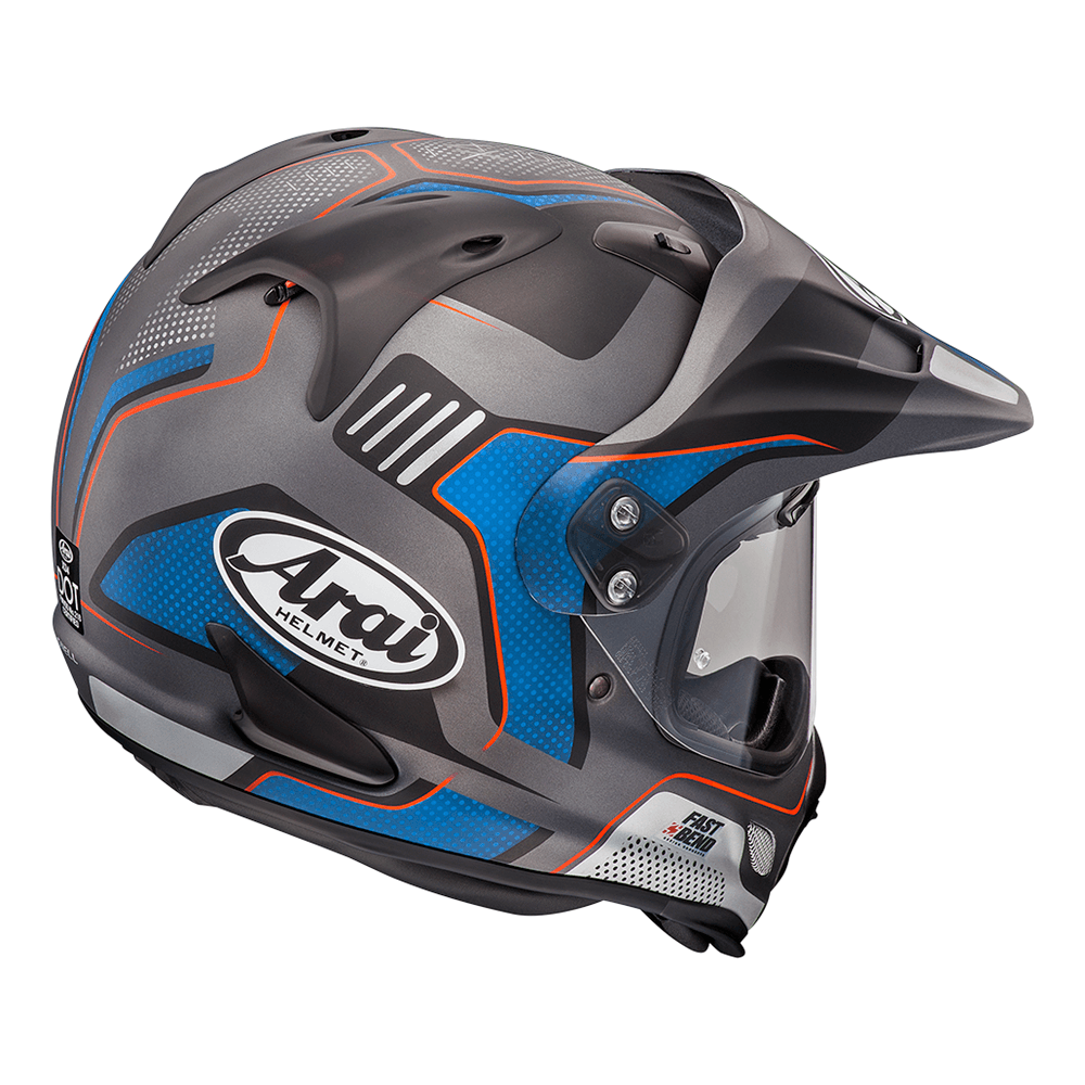 ARAI XD4 HELMET - VISION GREY/BLACK/BLUE CASSONS PTY LTD sold by Cully's Yamaha