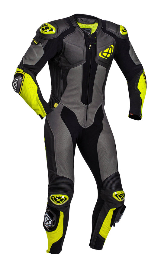 IXON VENDETTA EVO 1PC SUIT - BLACK/ANTHRACITE/YELLOW CASSONS PTY LTD sold by Cully's Yamaha