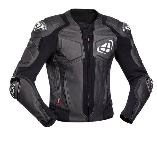 IXON VENDETTA EVO LEATHER JACKET - BLACK/WHITE CASSONS PTY LTD sold by Cully's Yamaha