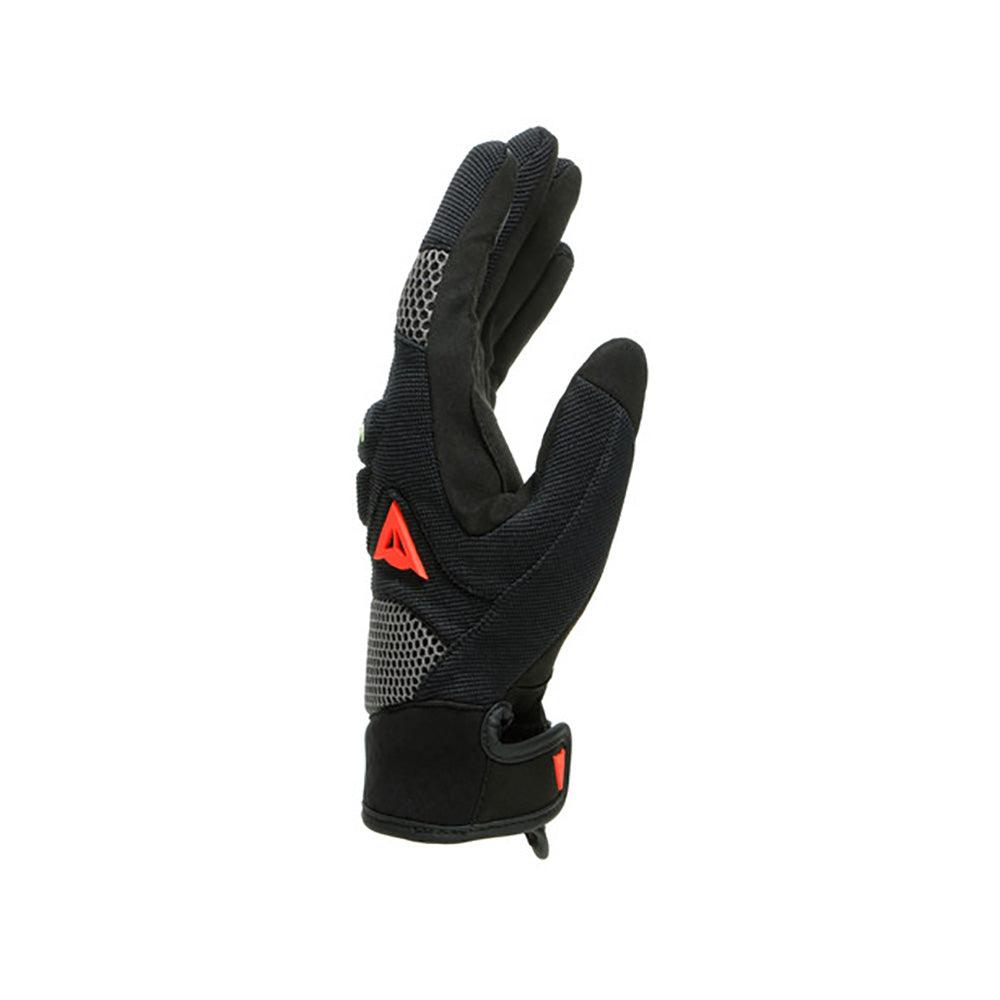 DAINESE VR46 CURB SHORT GLOVES - BLACK/ANTHRACITE/FLUO YELLOW MCLEOD ACCESSORIES (P) sold by Cully's Yamaha