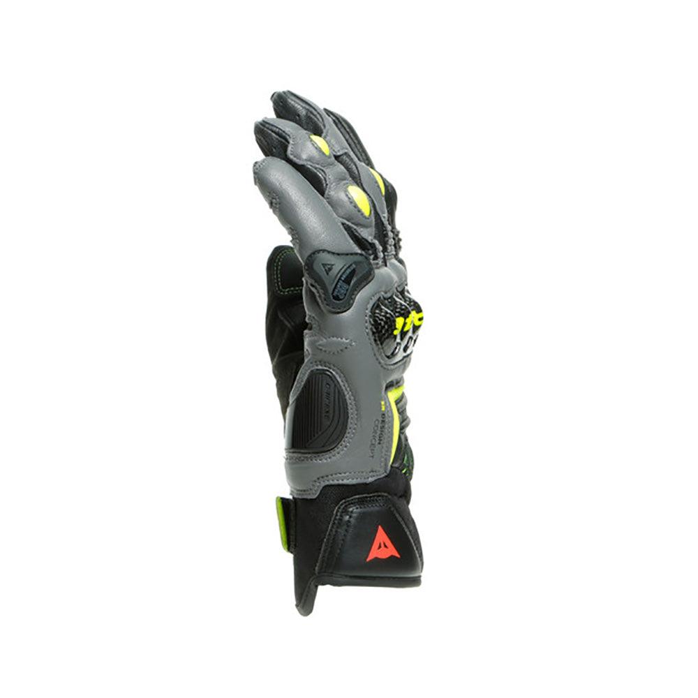 DAINESE VR46 SECTOR SHORT GLOVES - BLACK/ANTHRACITE/FLUO YELLOW MCLEOD ACCESSORIES (P) sold by Cully's Yamaha