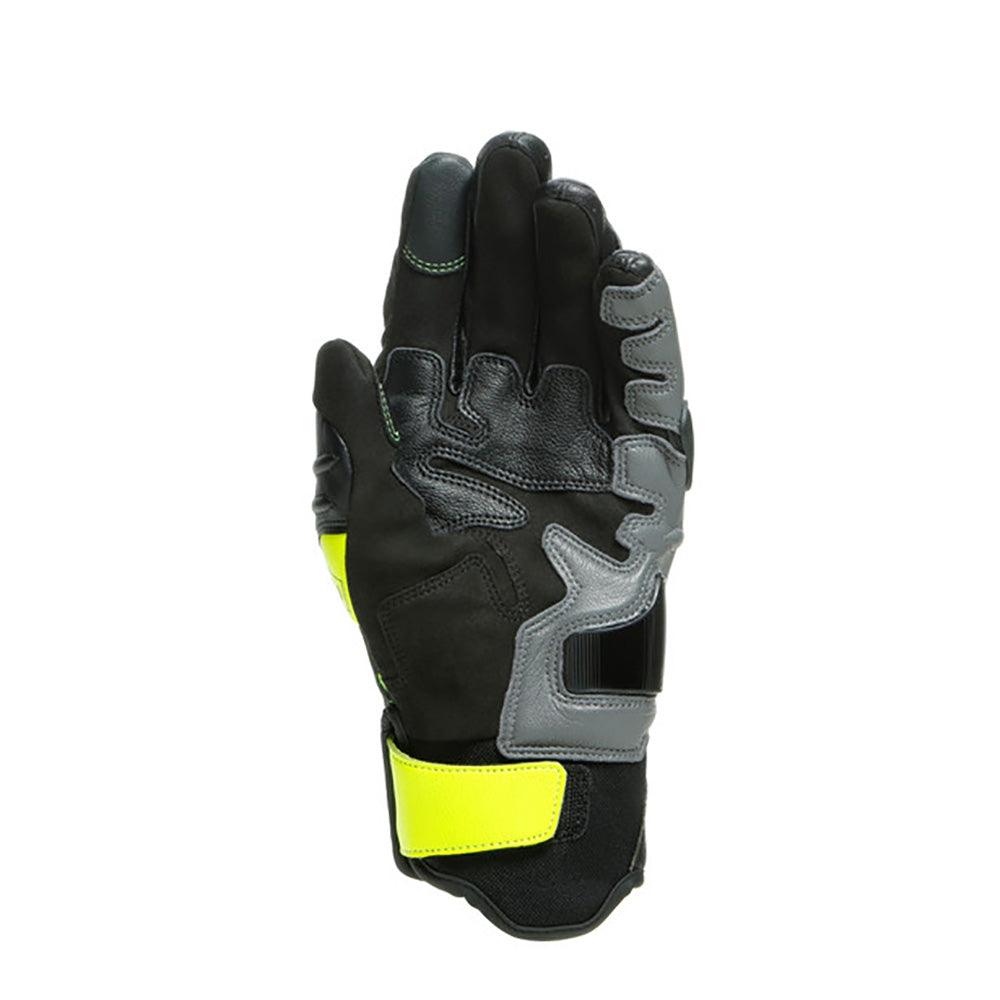 DAINESE VR46 SECTOR SHORT GLOVES - BLACK/ANTHRACITE/FLUO YELLOW MCLEOD ACCESSORIES (P) sold by Cully's Yamaha