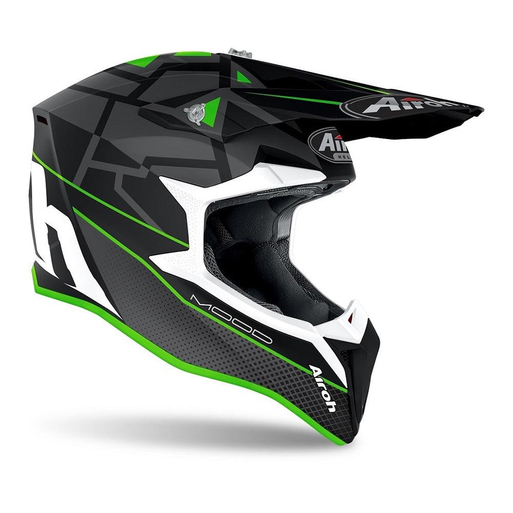 AIROH WRAAP HELMET - 'MOOD' GREEN MATT MOTO NATIONAL ACCESSORIES PTY sold by Cully's Yamaha