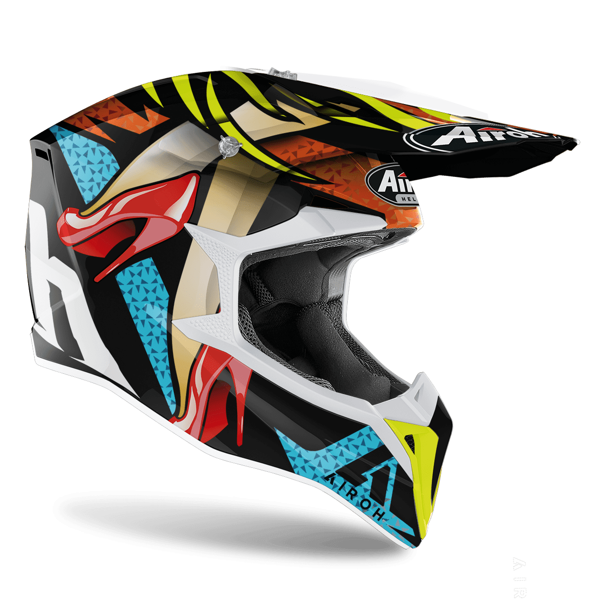 AIROH WRAAP HELMET - 'LOLLIPOP' GLOSS MOTO NATIONAL ACCESSORIES PTY sold by Cully's Yamaha