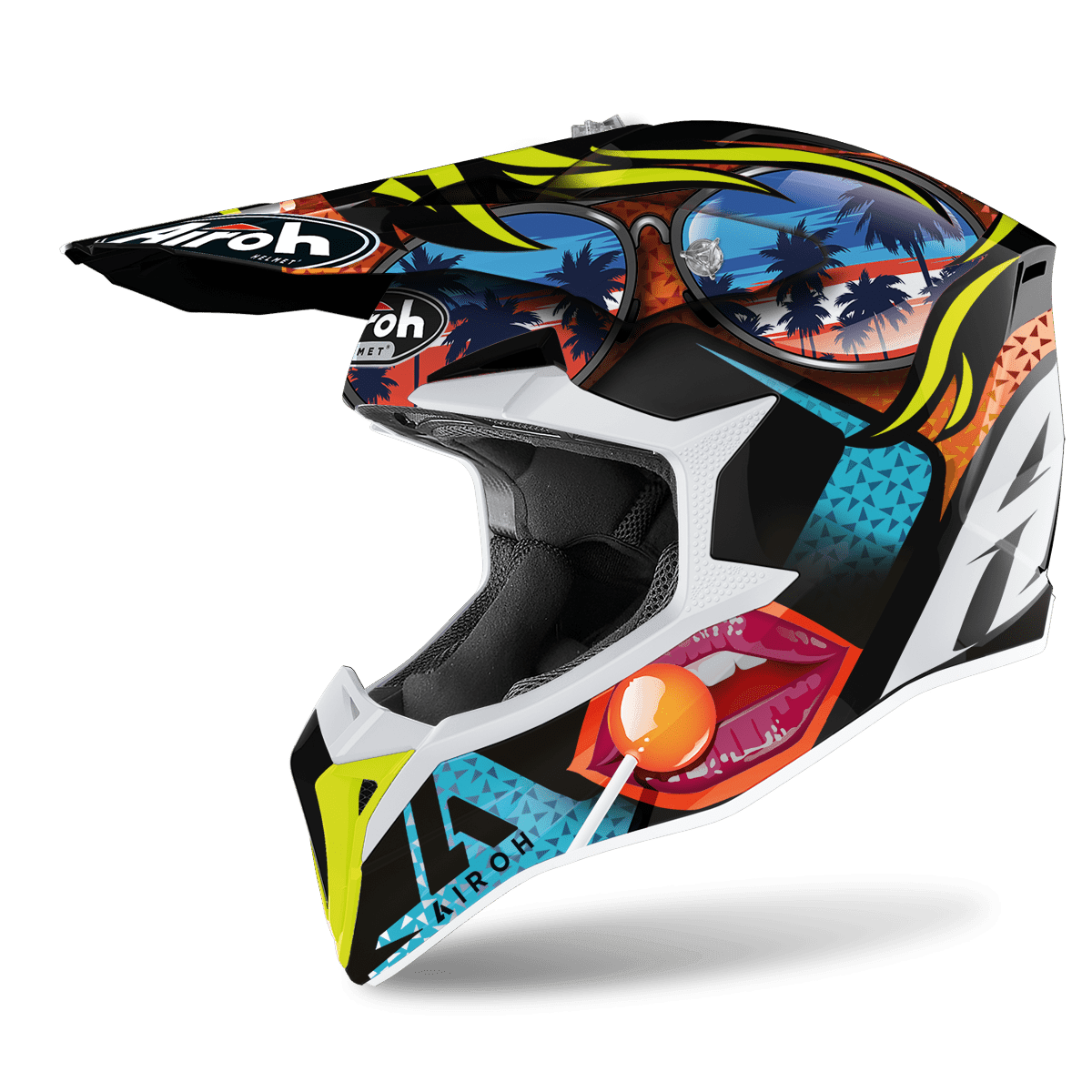 AIROH WRAAP HELMET - 'LOLLIPOP' GLOSS MOTO NATIONAL ACCESSORIES PTY sold by Cully's Yamaha