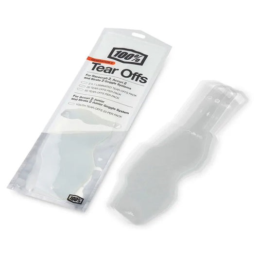 100% Accuri 2 & Strata 2 Youth Standard Tear-offs - 20 pack