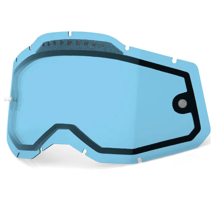 100% Racecraft 2, Accuri 2 & Strata 2 Vented Dual Pane Lens - Blue