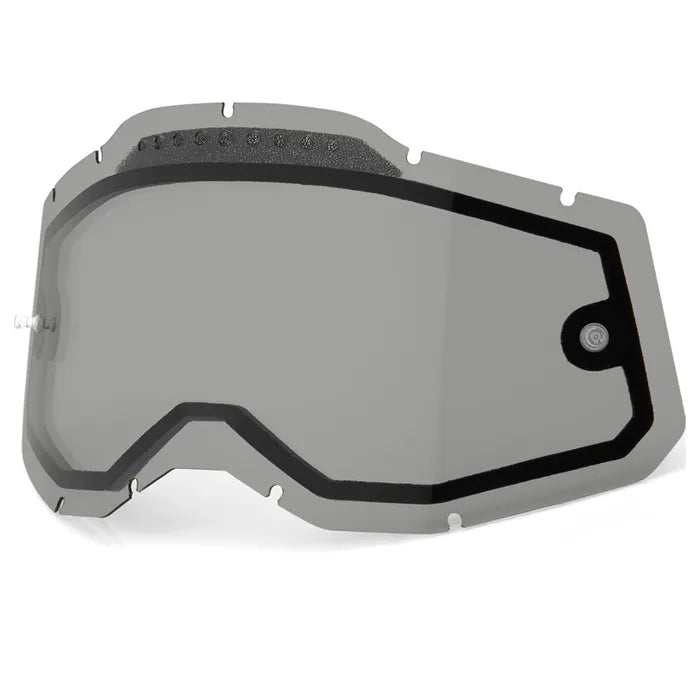 100% Racecraft 2, Accuri 2 & Strata 2 Vented Dual Pane Lens - Smoke