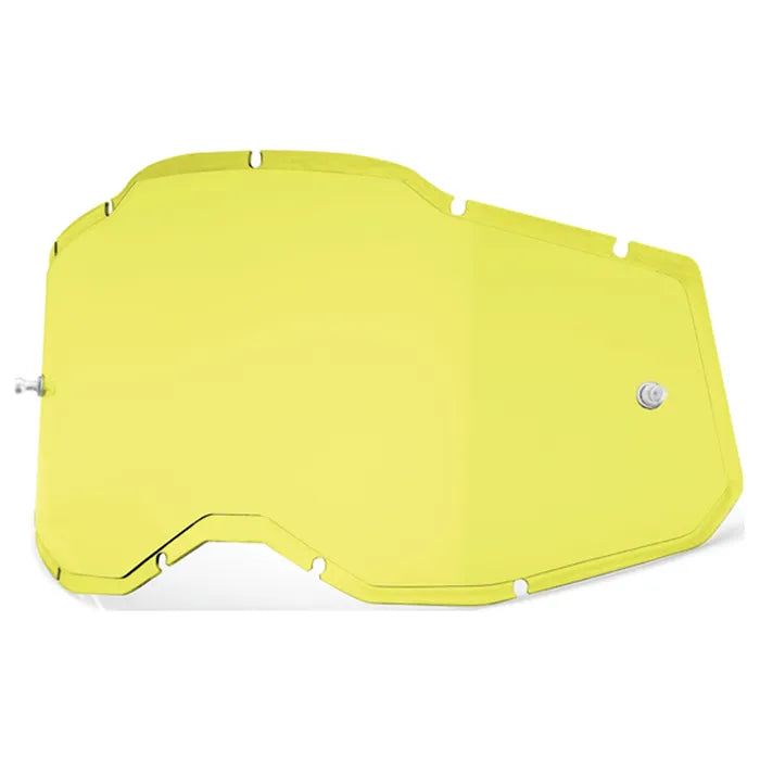 100% Racecraft 2, Accuri 2 & Strata 2 Injected Lens - Yellow
