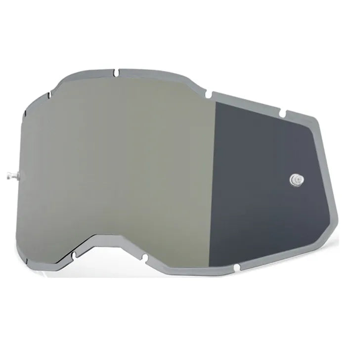 100% Racecraft 2, Accuri 2 & Strata 2 Injected Mirror Lens - Silver