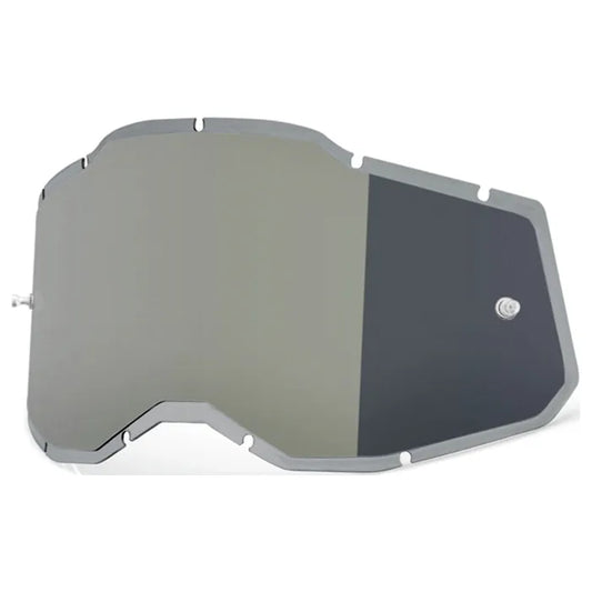 100% Racecraft 2, Accuri 2 & Strata 2 Injected Mirror Lens - Silver