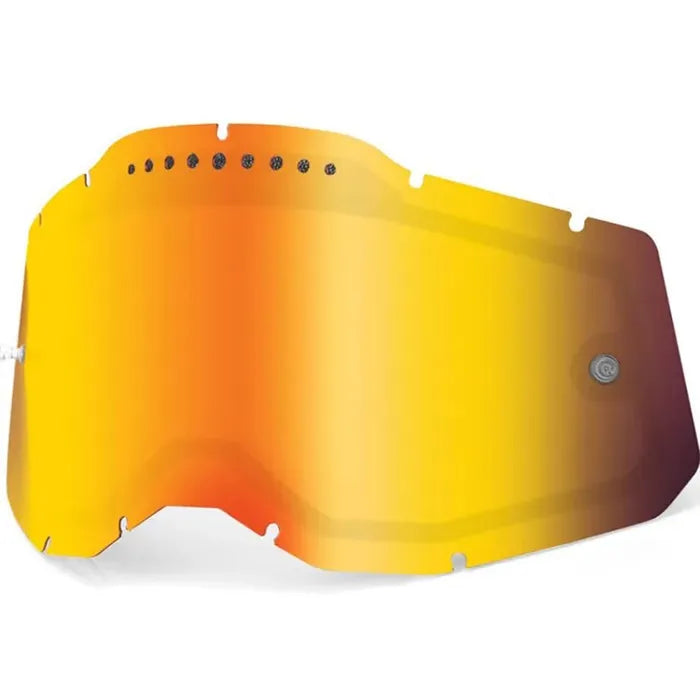 100% Racecraft 2, Accuri 2 & Strata 2 Vented Dual Pane Mirror Lens - Gold