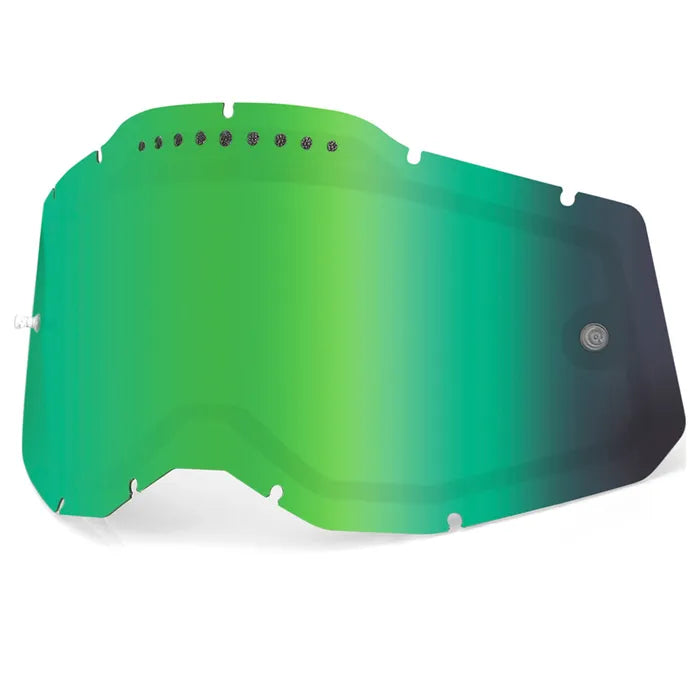 100% Racecraft 2, Accuri 2 & Strata 2 Vented Dual Pane Mirror Lens - Green