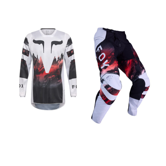 FOX 2026 180 KAIROS GEAR SET - WHITE/FLO RED