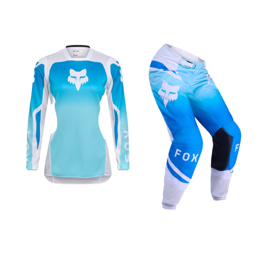 FOX 2026 WOMENS 180 SHIELD GEAR SET - WHITE/BLUE