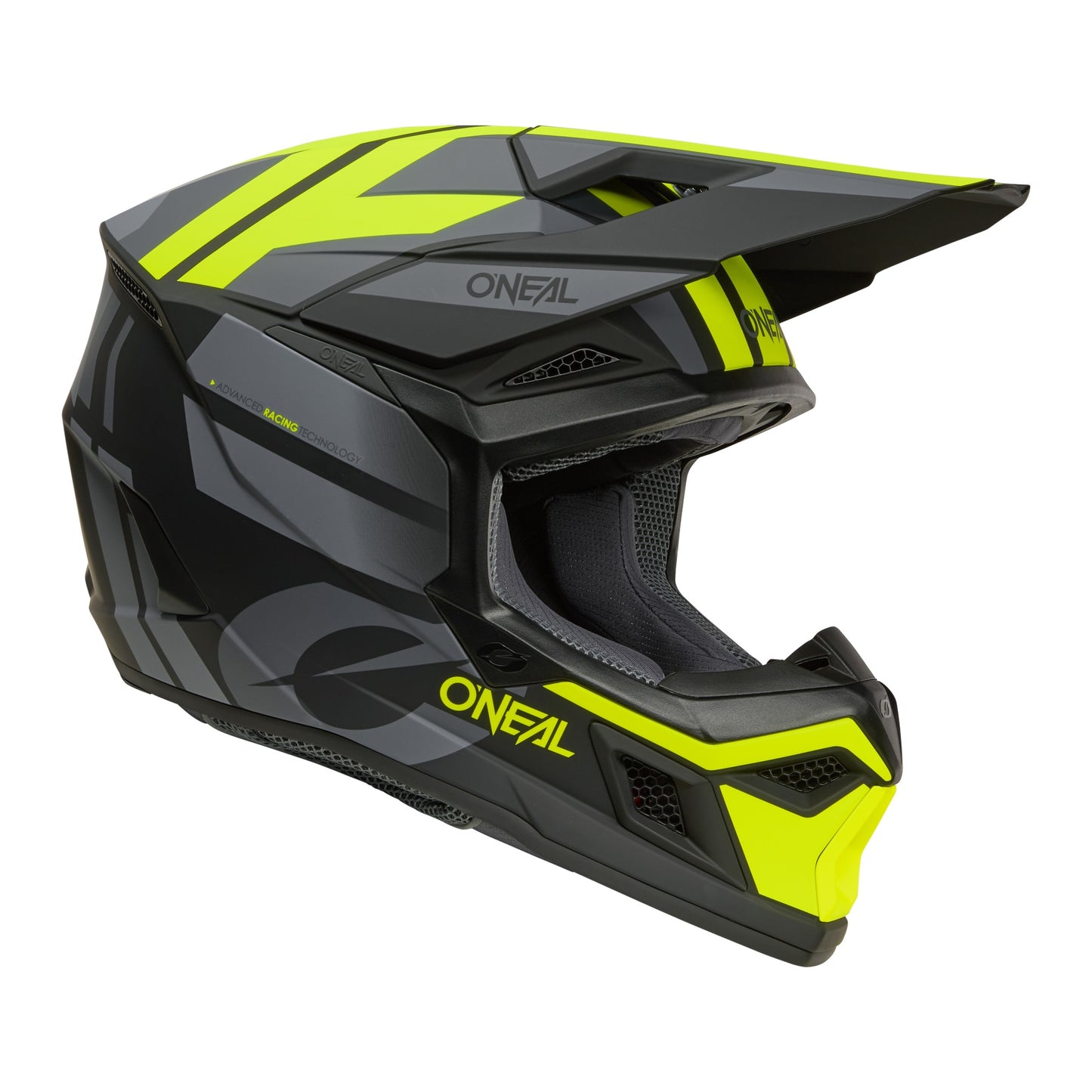 ONEAL 2026 3SRS RIDE HELMET - BLACK/GREY/NEON YELLOW