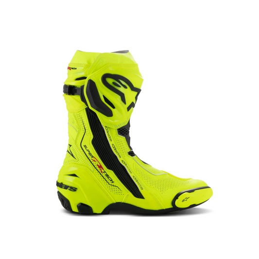 ALPINESTARS SUPERTECH R V2 VENTED BOOTS - FLURO-YELLOW BLACK