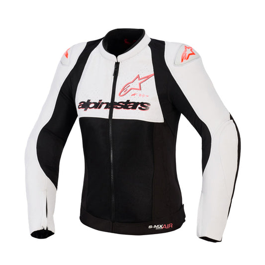 ALPINESTARS WOMENS STELLA SMX AIR JACKET - ICE GRAY BLACK FLURO CORAL