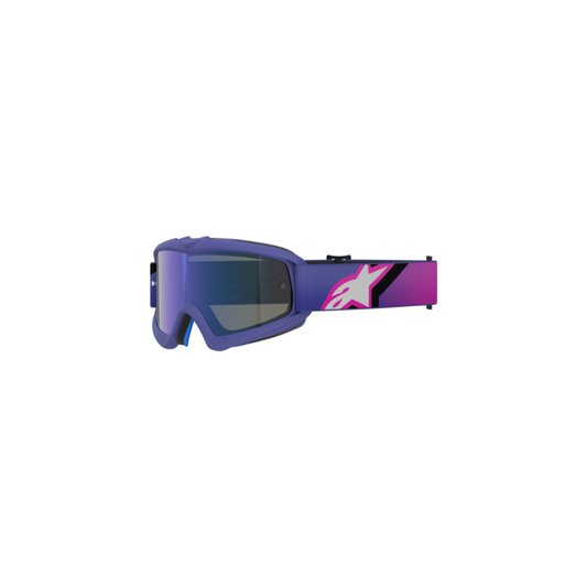 ALPINESTARS YOUTH VISION CORP GOGGLES - PURPLE FLURO PINK MIRROR BLUE LENS