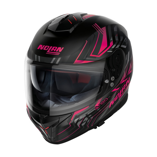 NOLAN N80-8 TURBOLENCE HELMET -FLAT BLACK/PINK
