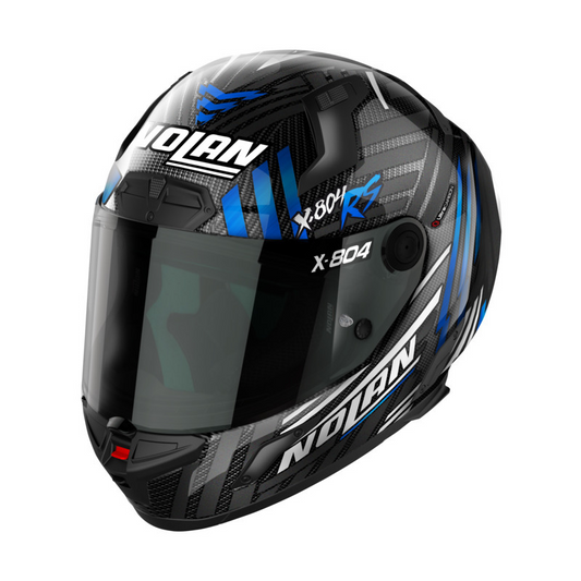 NOLAN X-804 RS SPECTRE HELMET - CARBON BLUE/CHROME