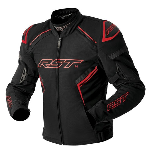 RST S1 D3O CE WP Textile Jacket - Black / Red