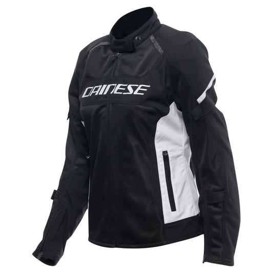 DAINESE WOMEN AIR FRAME 3 TEXTILE JACKET - BLACK/WHITE/WHITE