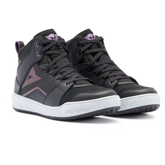 DAINESE SUBURB D-WP LADIES SHOES - BLACK/WHITE/METAL PURPLE