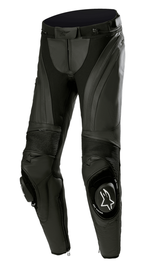ALPINESTARS WOMENS MISSILE V3 LEATHER PANTS - BLACK/BLACK