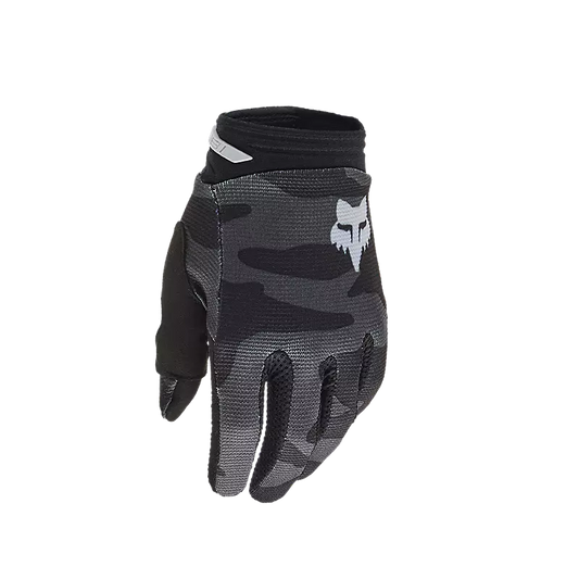 FOX 2025 YOUTH 180 BNKR GLOVES - BLACK CAMO