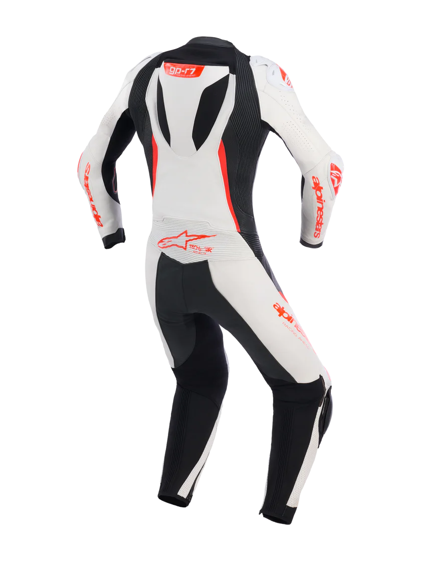 ALPINESTARS WOMENS GPR7 1PC LEATHER SUIT - WHITE BLACK FLURO-RED