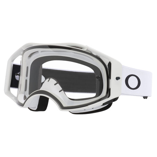 Oakley Airbrake Lite MX Goggles - Matte White (Clear) - view 1