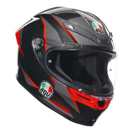 AGV K6 S SLASHCUT HELMET - BLACK/RED