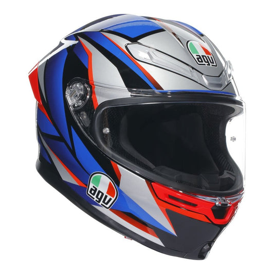 AGV K6 S SLASHCUT HELMET - BLUE/RED