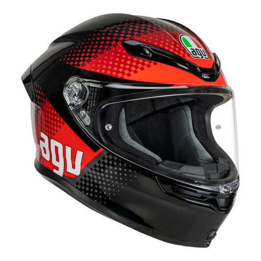 AGV K6 S FISION HELMET - BLACK/RED