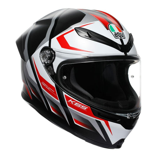 AGV K6 S KARVE HELMET - BLACK/WHITE/RED