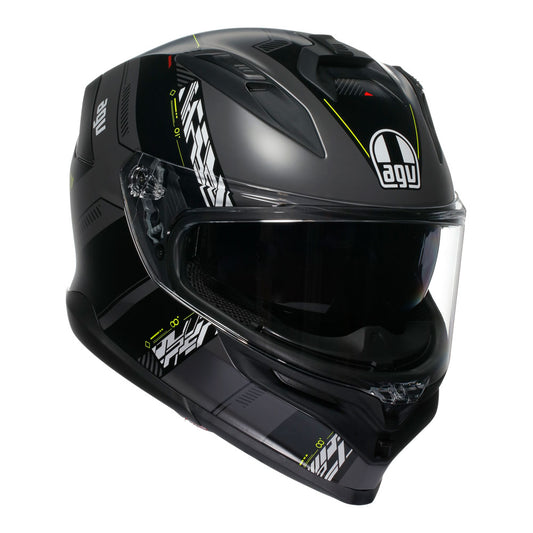 AGV K7 KYBER HELMET - MATT GREY / YELLOW FLUO