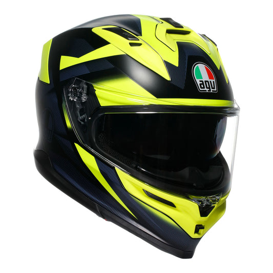 AGV K7 GLIMPSE HELMET - BLACK / YELLOW FLUO