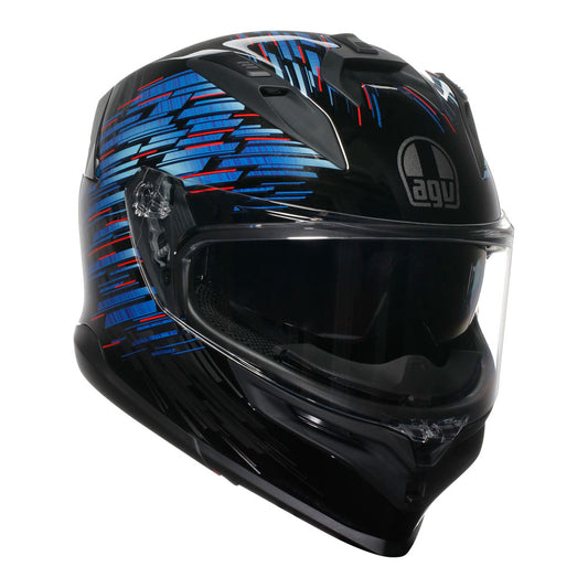 AGV K7 GENISYS HELMET - BLACK / BLUE / GREY