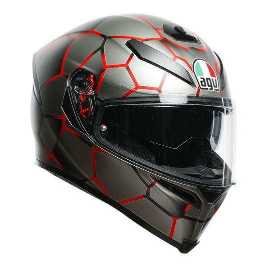 AGV K5 S VULCANUM HELMET - RED MULTI