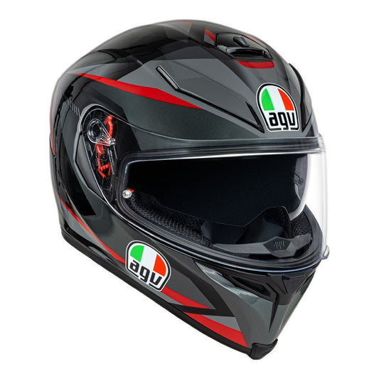 AGV K5 S PLASMA HELMET - GREY/BLACK/RED