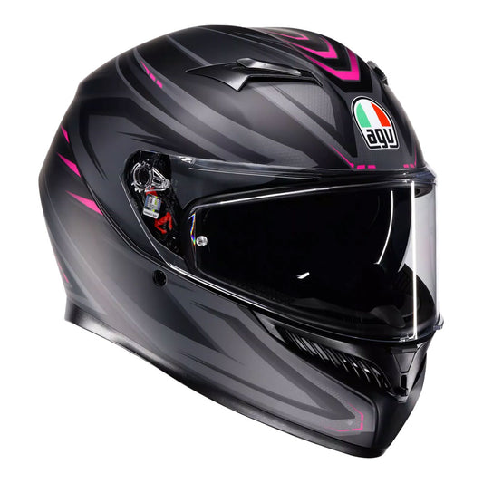 AGV K3 SYTH HELMET - MATT BLACK/PINK