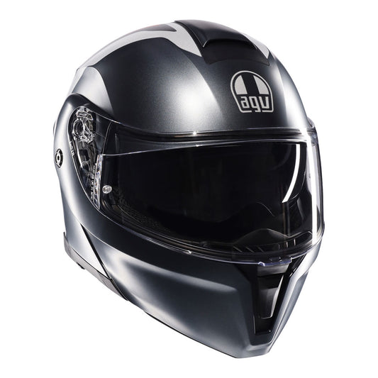 AGV STREETMODULAR RESIA HELMET - MATT GREY/SILVER/RED