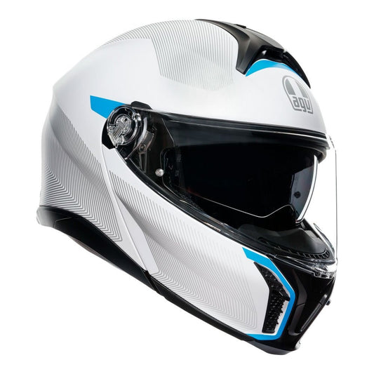 AGV TOURMODULAR FREQUENCY HELMET - LIGHT GREY/BLUE