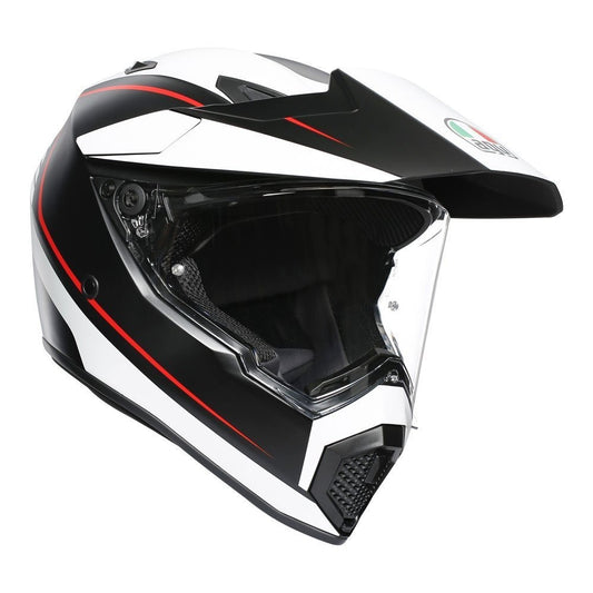 AGV AX9 PACIFIC ROAD HELMET - MATT BLACK/WHITE/RED