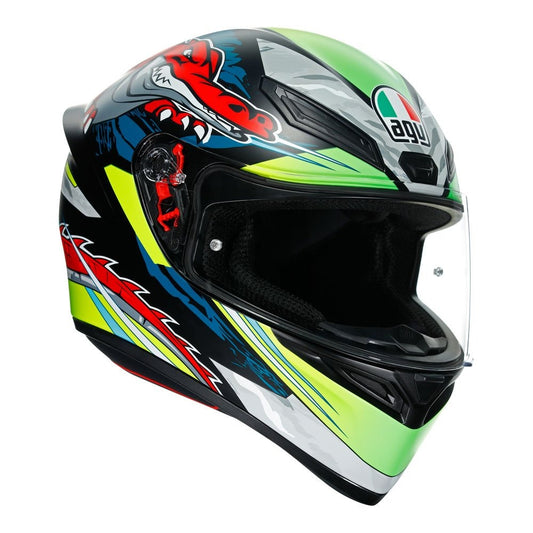 AGV K1 DUNDEE HELMET - MATT LIME/RED